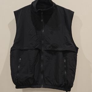 Men's Reversible Black Zip-Up Vest